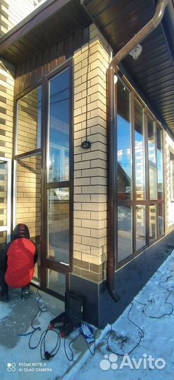 Остекление частного дома веранды