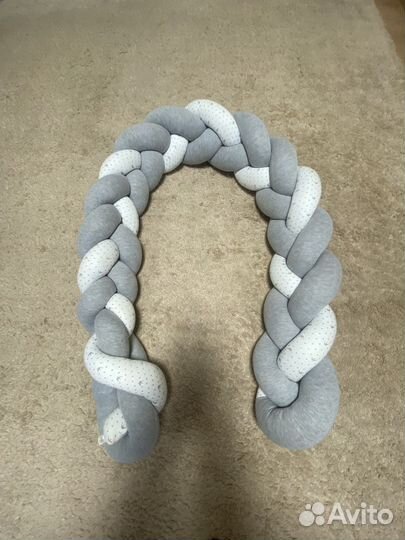 Бортики на кроватку косичка