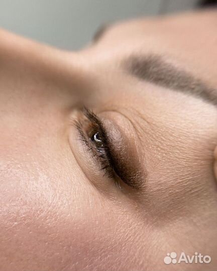 Напыление бровей перманентный макияж