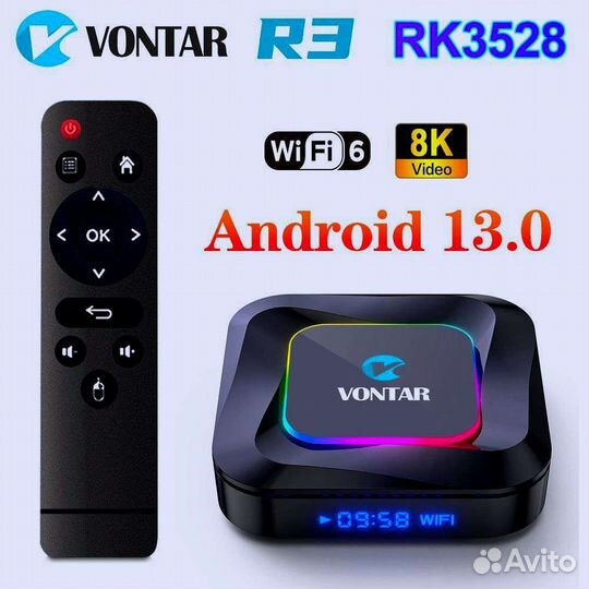 Vontar R3 4/64 Настроенная андроид приставка iptv