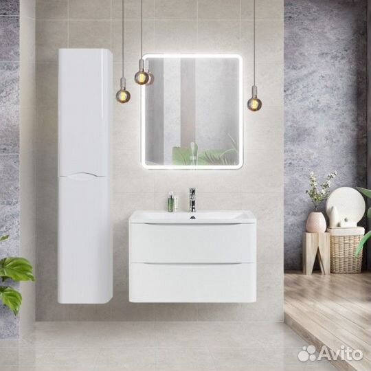 Тумба с раковиной BelBagno Acqua 90 см, цвет белый