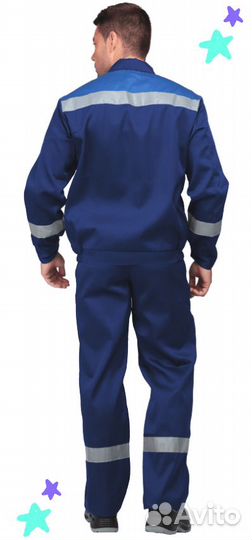 Костюм мастер люкс (куртка+П/комб) цв. Т-синий