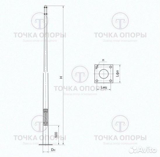 Опора освещения нфк-10,0 в наличии, доставка