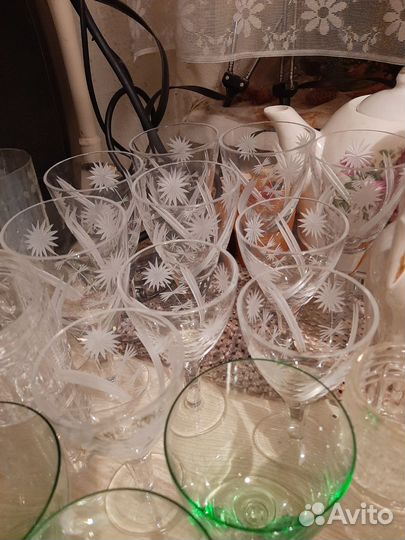 Бокалы и рюмки. Хрусталь.ссср.Ретро