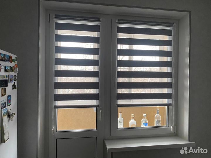 Рулонные шторы день ночь на заказ