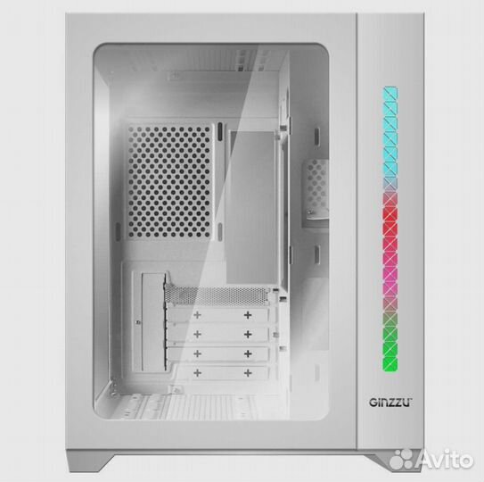 Корпус Ginzzu V400 Белый Аквариум-Кубик