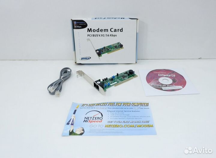 Modem card PCI BUS V.92/ 56 Kbps genica motorola