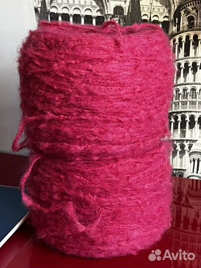 Пряжа softone серый/фуксия