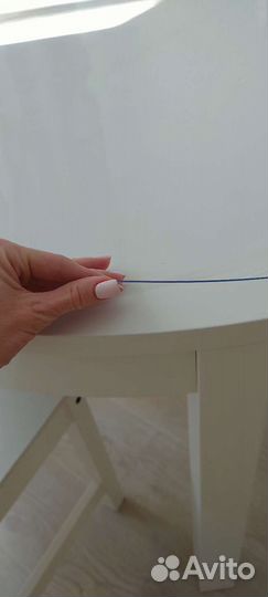 Круглая скатерть на стол гибкое стекло