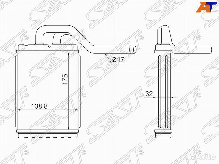Радиатор отопителя салона mazda titan WG### WE###