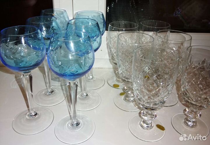 Фужеры цветное. Хрусталь