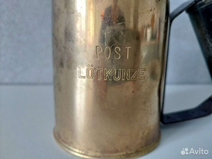 Старинная паяльная лампа.Германия