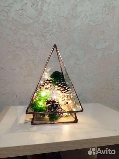 Ёлочка из стекла, ночник, подарок (Зеленодольск)