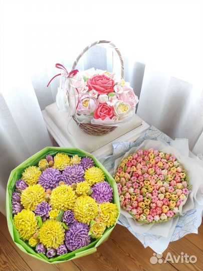 Зефирный букет.подарок на 8марта. Цветы букет