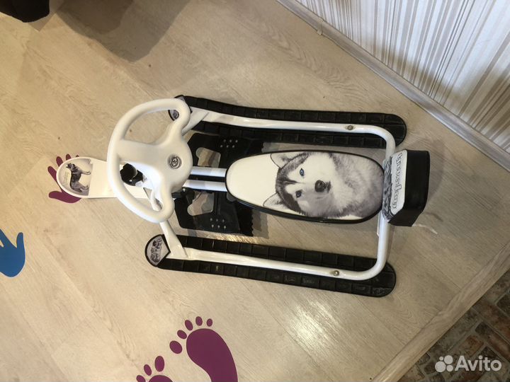 Детский снегокат со спинкой