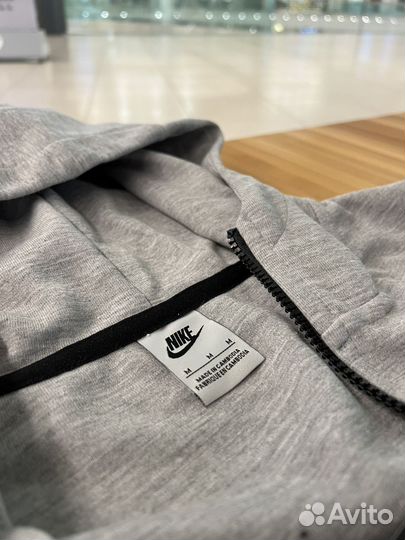 Костюм nike tech fleece серый мужской