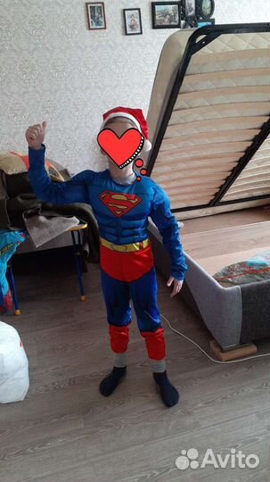 Новогодний, маскарадный костюм супермена