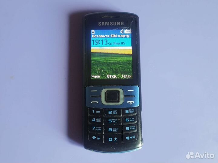 Кнопочный Samsung GT-С3011 черный синий