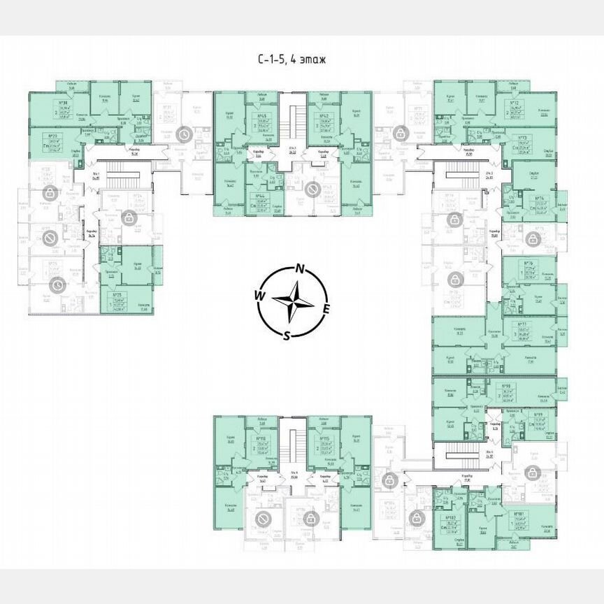 2-к. квартира, 57,6 м², 4/4 эт.