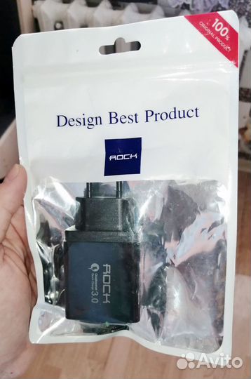 Зарядное устройство rock USB QC 3,0 30W