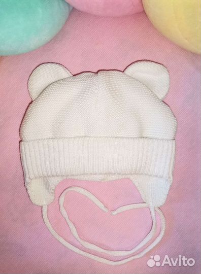 Утепленная демисезонная детская шапочка 36 р-р