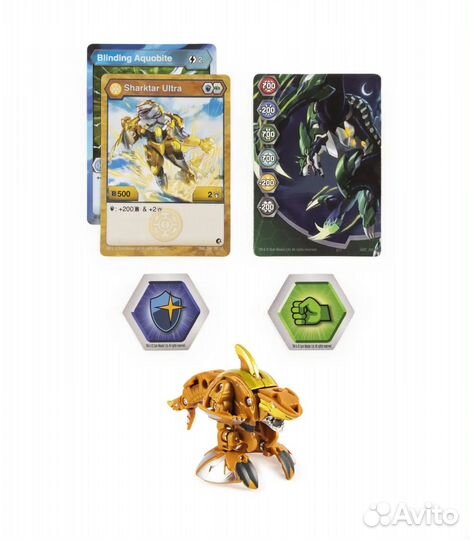 Новый Ultra Bakugan Monster Shark Gold