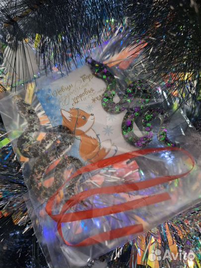 Елочные игрушки из эпоксидной смолы