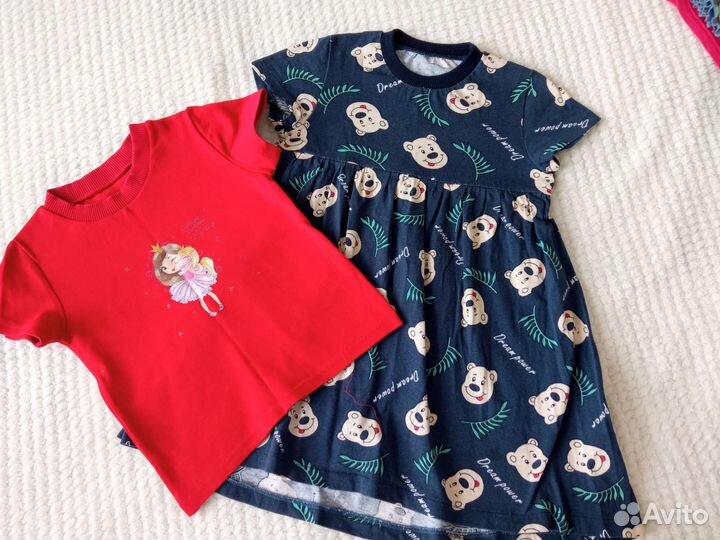 Вещи пакетом на девочку 104 110