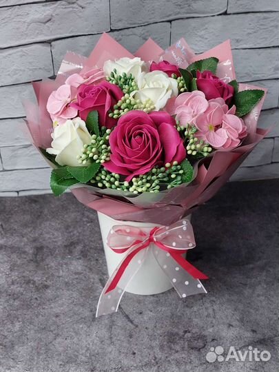 Букет из мыльных цветов