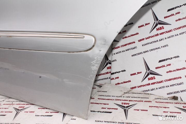 Дверь мерседес w211 задняя левая серебро
