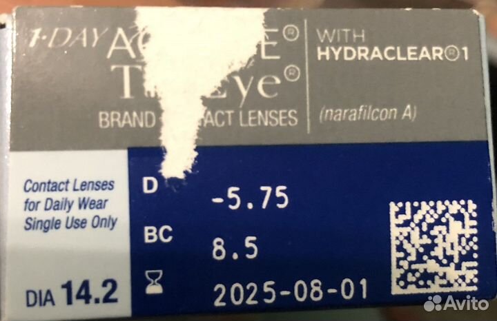 Контактные линзы для глаз 1-Day Acuvue TruEye
