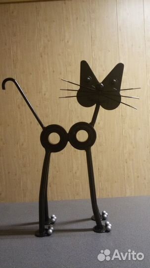 Фигурка - статуэтка кот металлический