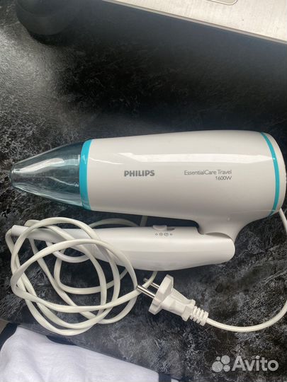 Складной дорожный фен philips essential care 1600w