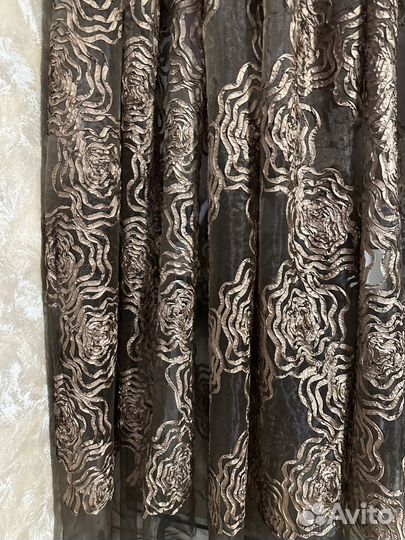 Тюль новый 3Д рисунок 3;4;5 метров шитье лентами