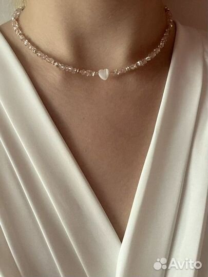 Колье чокеры из натуральных камней