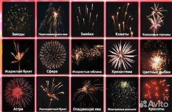 Салют Фейерверк 120 залпов веерный