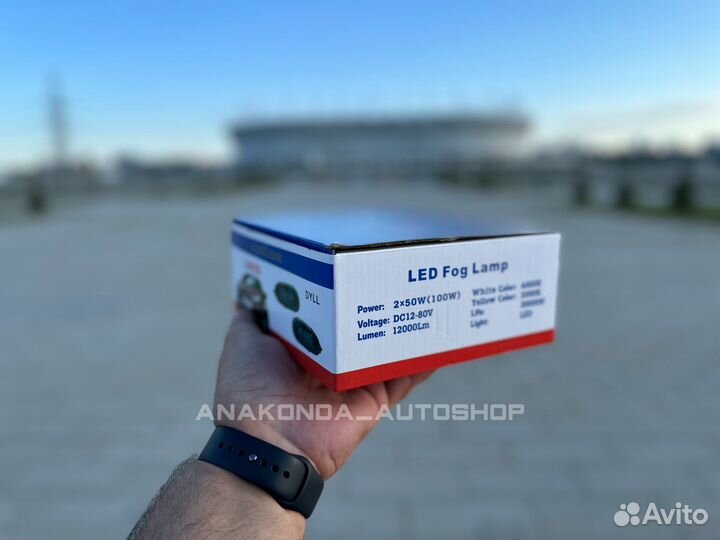 LED туманки Chevrolet Lanos 100w (White/Yellow)