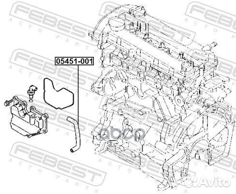 Патрубок сист.вентил.картера ford focus