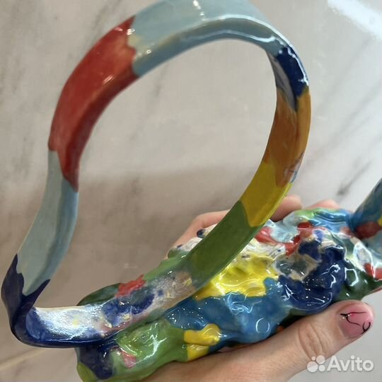 Керамический подсвечник ручной работы