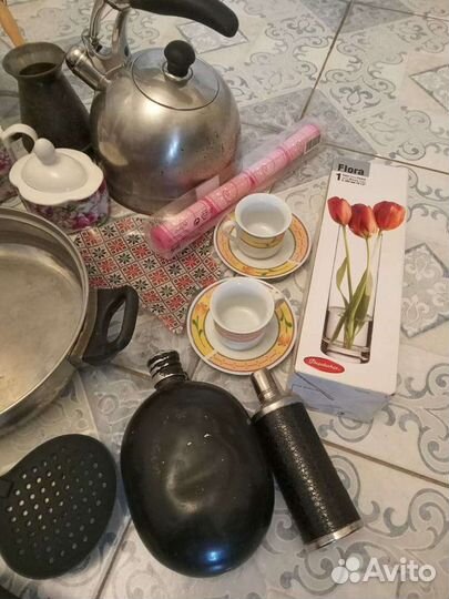 Кухонная утварь, посуда, графин, бокалы