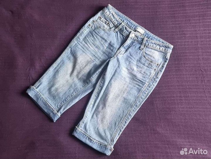 Бриджи джинсовые шорты женские 46-48