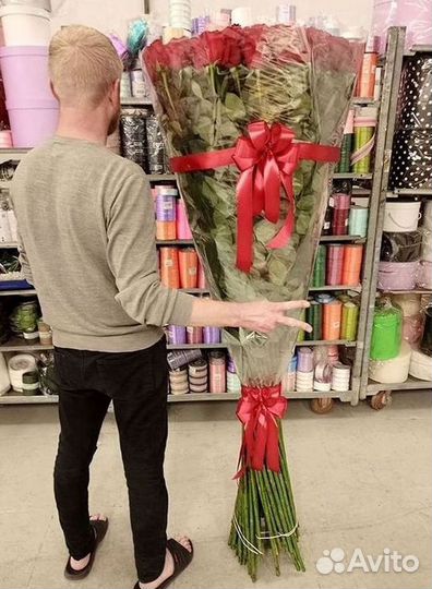 Высокие розы Доставка цветов