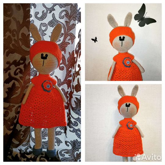 Мягкая игрушка заяц ручная работа