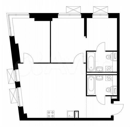 2-к. квартира, 62,5 м², 24/33 эт.