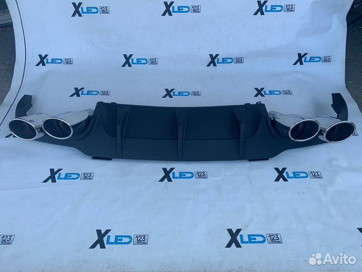 Диффузор бампера + насадки Mercedes W204 C63 AMG