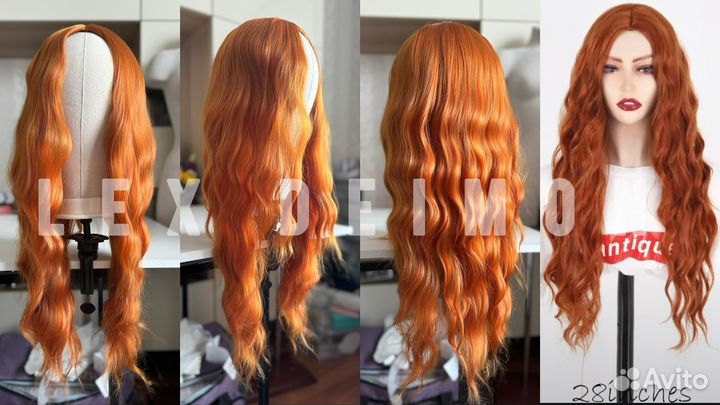 Парик для косплея рыжий