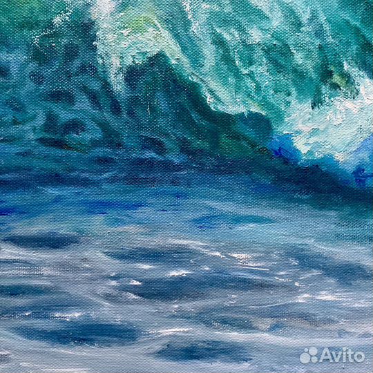 Картина маслом волны