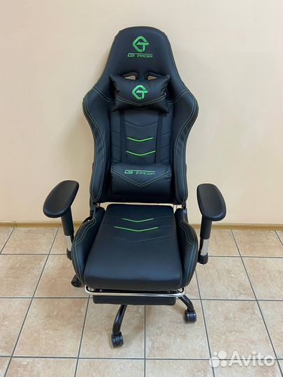 Кресло игровое геймерское компьютерное Экокожа
