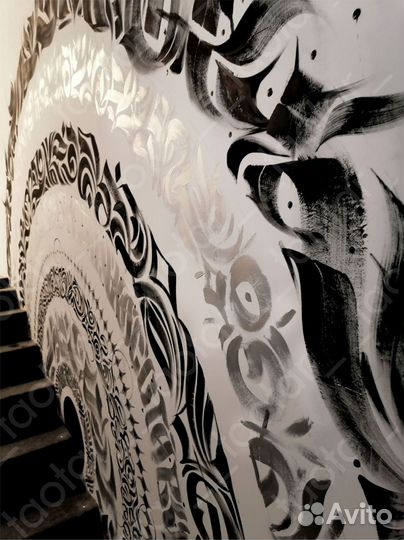 Роспись стен каллиграфия