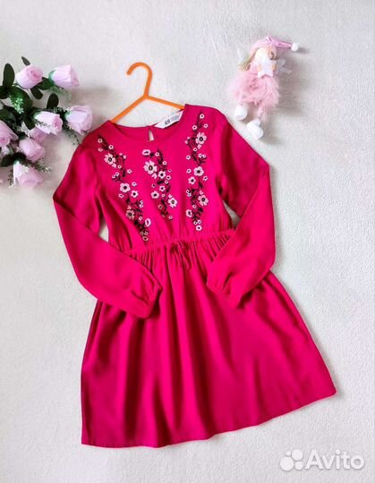 Платье H&M из вискозы р. 122-128